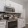 a kitchen with white cabinets