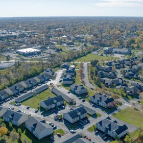 aerial view of a neighborhood